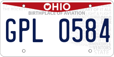 OH license plate GPL0584