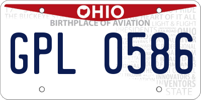OH license plate GPL0586