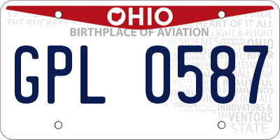 OH license plate GPL0587