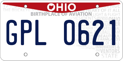 OH license plate GPL0621