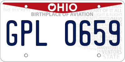 OH license plate GPL0659