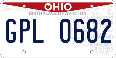 OH license plate GPL0682