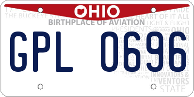 OH license plate GPL0696