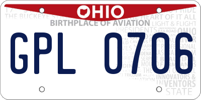 OH license plate GPL0706