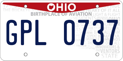 OH license plate GPL0737