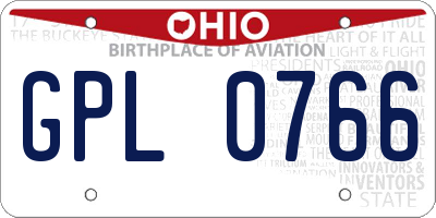 OH license plate GPL0766