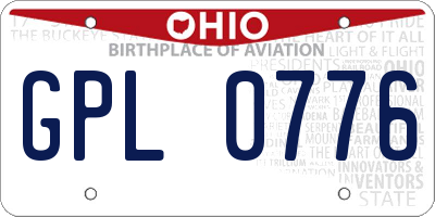 OH license plate GPL0776