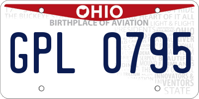 OH license plate GPL0795