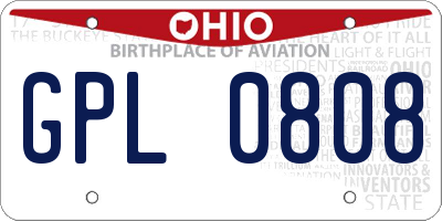 OH license plate GPL0808