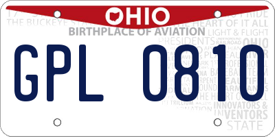OH license plate GPL0810