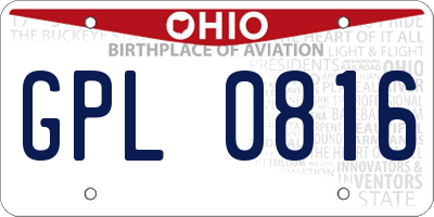 OH license plate GPL0816