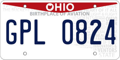OH license plate GPL0824