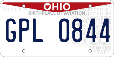 OH license plate GPL0844