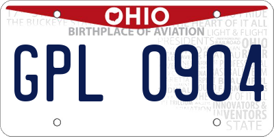 OH license plate GPL0904
