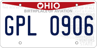 OH license plate GPL0906