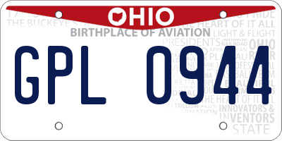 OH license plate GPL0944