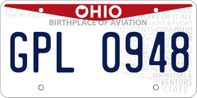 OH license plate GPL0948