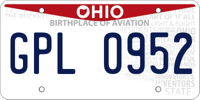 OH license plate GPL0952