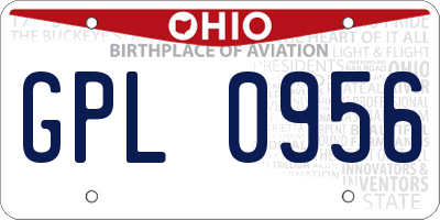 OH license plate GPL0956