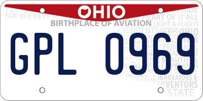 OH license plate GPL0969