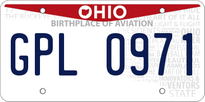 OH license plate GPL0971