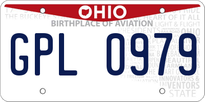 OH license plate GPL0979