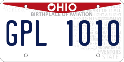 OH license plate GPL1010
