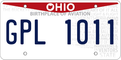 OH license plate GPL1011