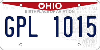 OH license plate GPL1015