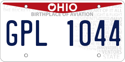 OH license plate GPL1044