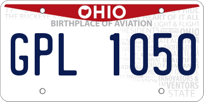 OH license plate GPL1050