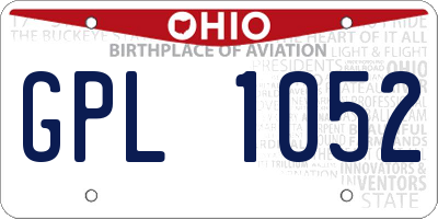 OH license plate GPL1052