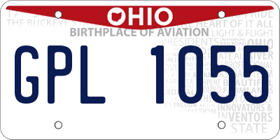 OH license plate GPL1055
