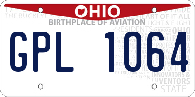 OH license plate GPL1064