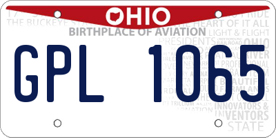 OH license plate GPL1065
