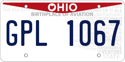 OH license plate GPL1067