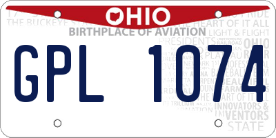 OH license plate GPL1074