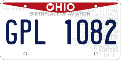 OH license plate GPL1082