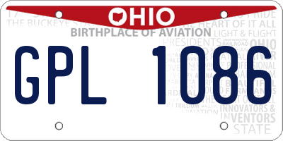 OH license plate GPL1086