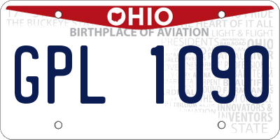 OH license plate GPL1090