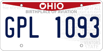 OH license plate GPL1093