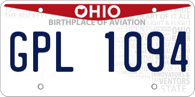 OH license plate GPL1094
