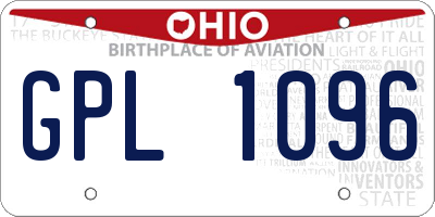 OH license plate GPL1096
