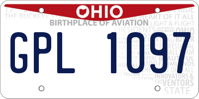 OH license plate GPL1097