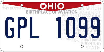 OH license plate GPL1099