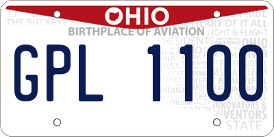 OH license plate GPL1100