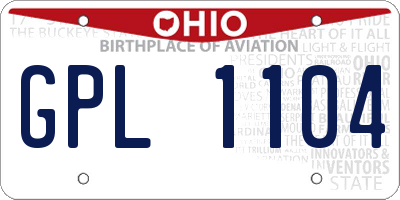OH license plate GPL1104