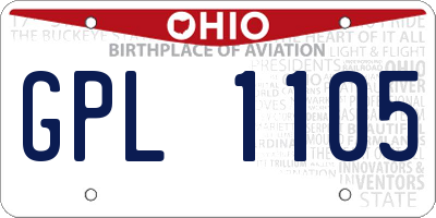 OH license plate GPL1105