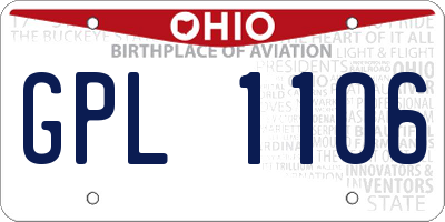 OH license plate GPL1106