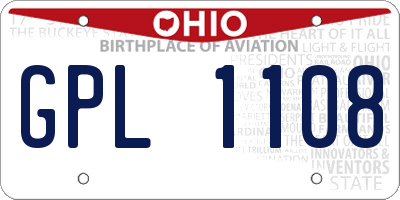 OH license plate GPL1108